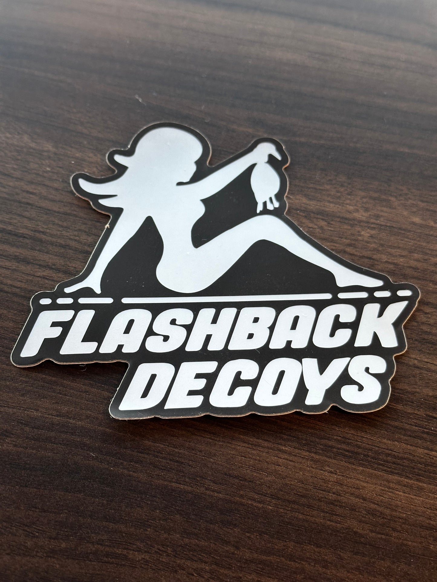 Chrome Mudflat Huntress Sticker