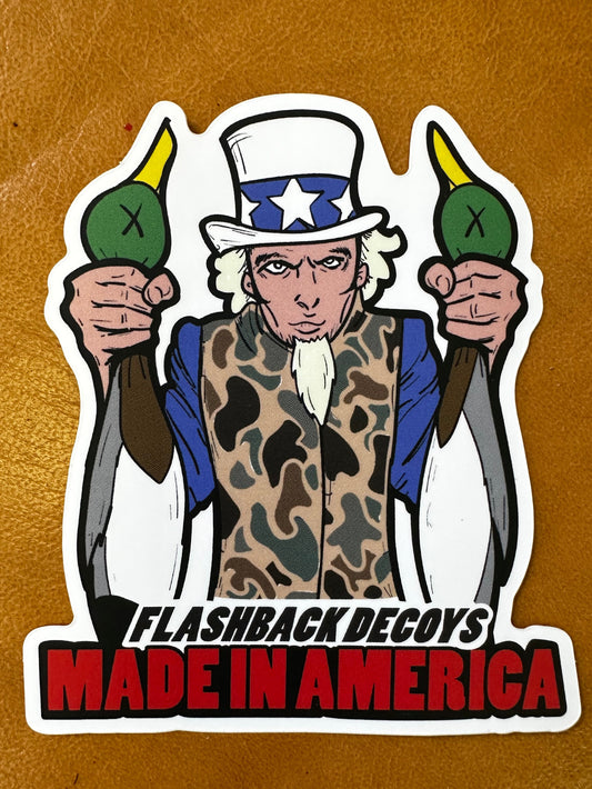 Duck Hunter Uncle Sam Sticker