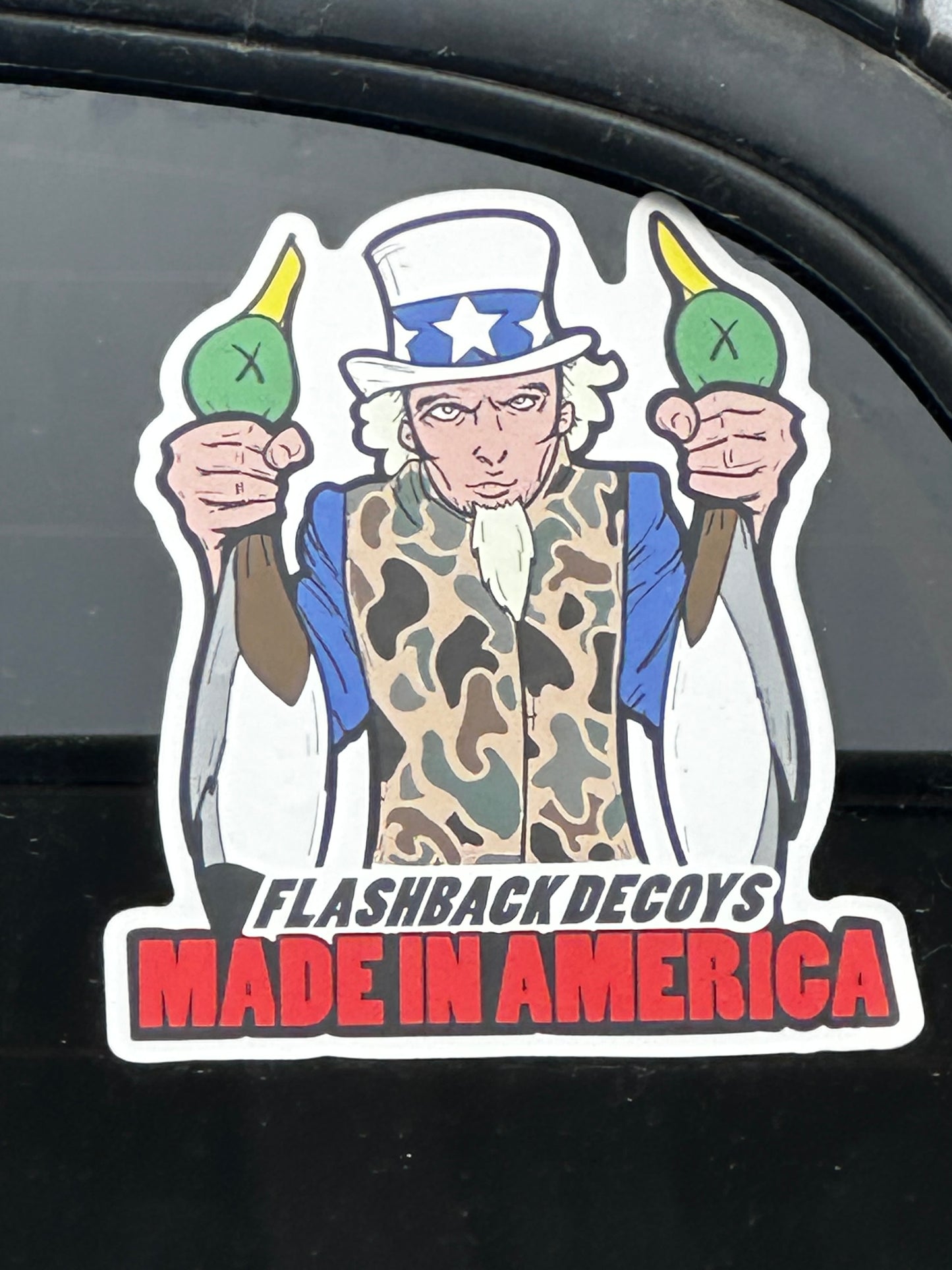 Duck Hunter Uncle Sam Sticker