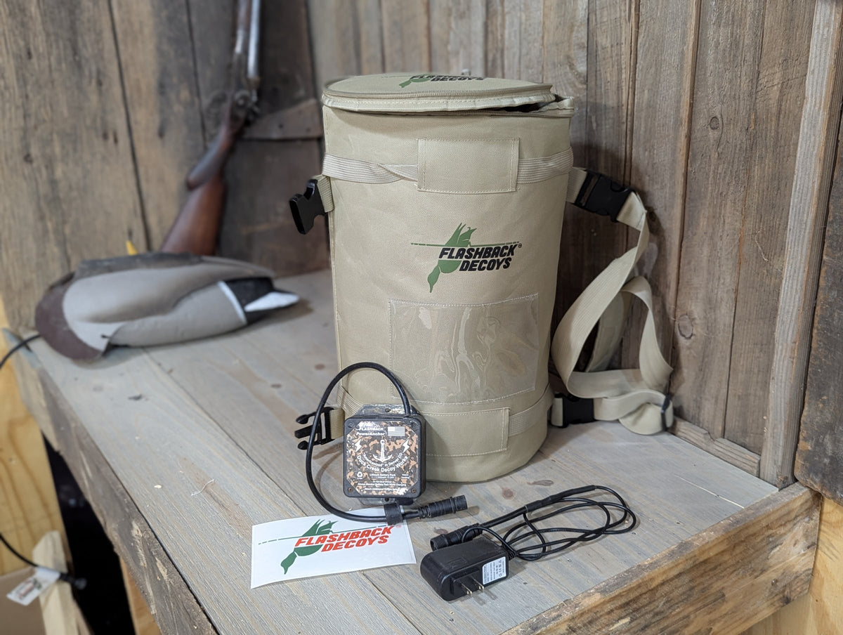 Flashback decoy bag with PowerAnchor and charger